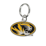 Missouri Tigers Cloisonne Key Ring Carded