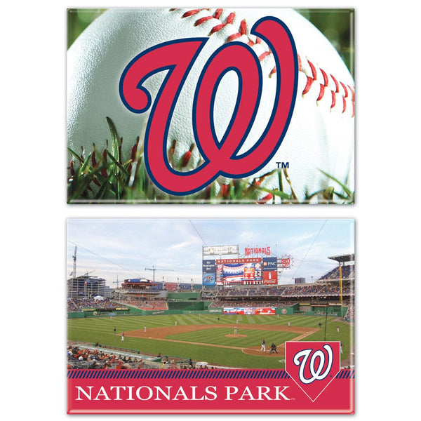 Washington Nationals Rectangle Magnet, 2pack 2" x 3"
