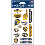 Nashville Predators Face Cals 4" x 7"