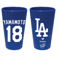 Los Angeles Dodgers 16 oz Silicone Pint Glass Yoshinobu Yamamoto