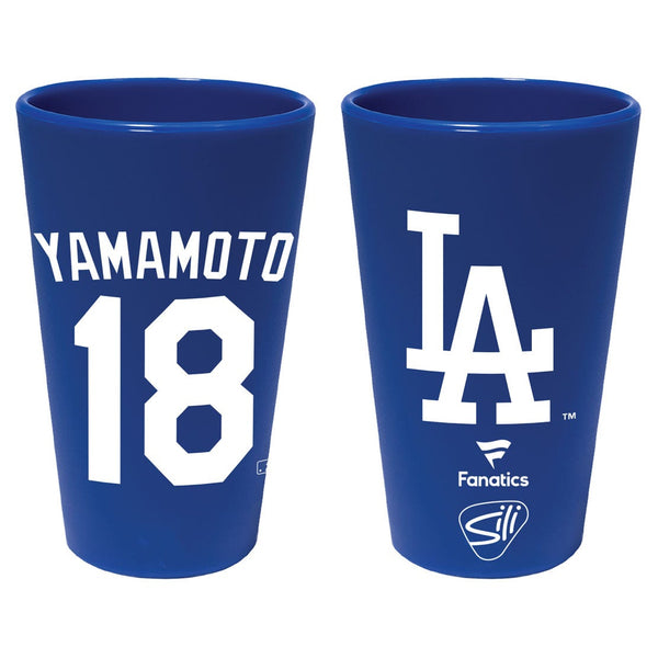 Los Angeles Dodgers 16 oz Silicone Pint Glass Yoshinobu Yamamoto
