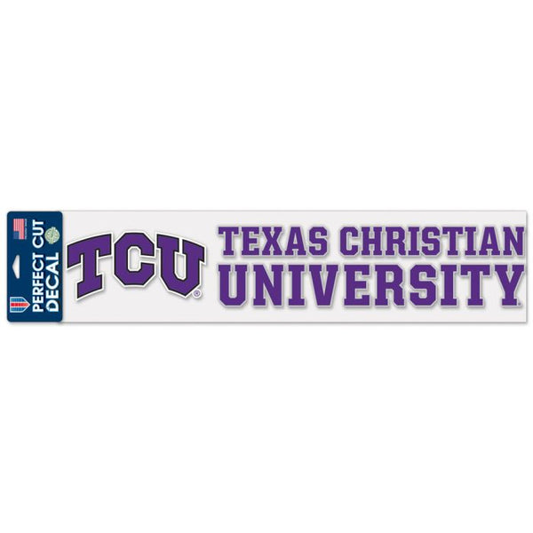 Wholesale-TCU Horned Frogs Perfect Cut Decals 4" x 17"