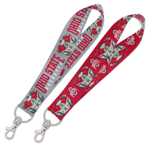 Wholesale-Ohio State Buckeyes Stadium Lanyard Key Strap 1"