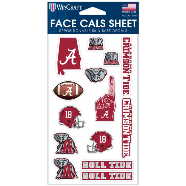 Wholesale-Alabama Crimson Tide Face Cals 4" x 7"