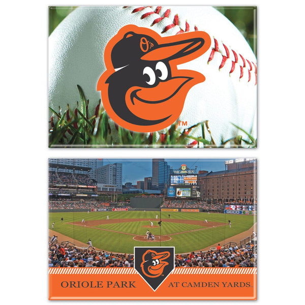 Baltimore Orioles Rectangle Magnet, 2pack 2" x 3"