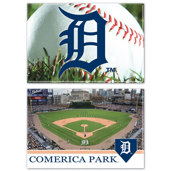 Detroit Tigers Rectangle Magnet, 2pack 2" x 3"