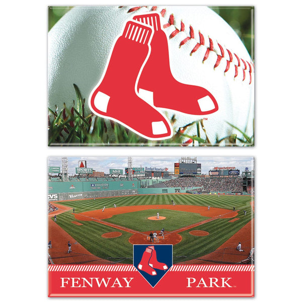 Boston Red Sox Rectangle Magnet, 2pack 2" x 3"