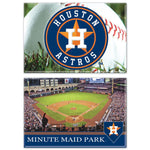 Houston Astros Stadium MLB Rectangle Magnet, 2pack 2" x 3"