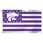 Kansas State Wildcats / Stars and Stripes NCAA Flag - Deluxe 3' X 5'