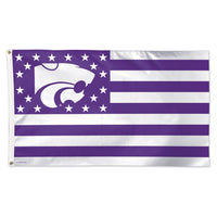 Kansas State Wildcats / Stars and Stripes NCAA Flag - Deluxe 3' X 5'