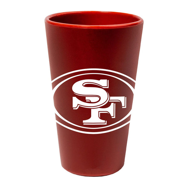 San Francisco 49ers 16 oz Silicone Pint Glass