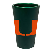 Miami Hurricanes 16 oz Silicone Pint Glass
