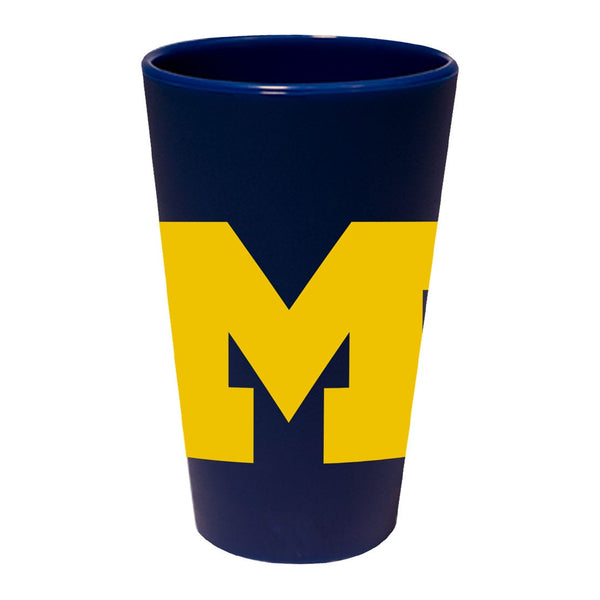 Michigan Wolverines 16 oz Silicone Pint Glass