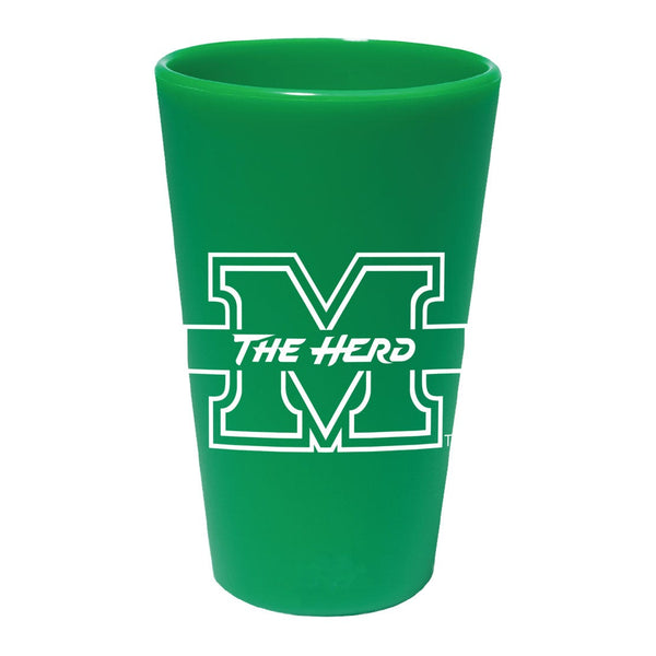 Marshall Thundering Herd 16 oz Silicone Pint Glass