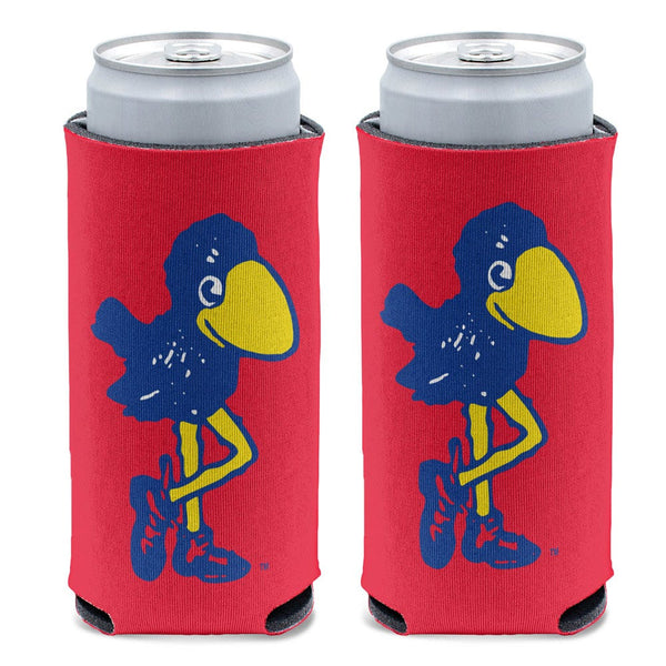 KANSAS JAYHAWKS / Vintage Collegiate logo 12 oz Slim Can Cooler