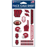 Wholesale-Arkansas Razorbacks Face Cals 4" x 7"