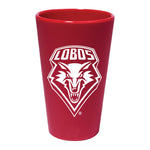New Mexico Lobos Red 16 oz Silicone Pint Glass