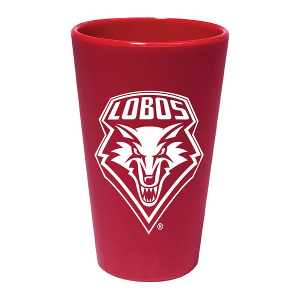 New Mexico Lobos Red 16 oz Silicone Pint Glass
