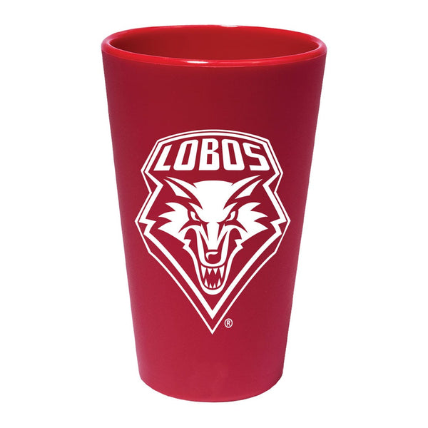 New Mexico Lobos Red 16 oz Silicone Pint Glass