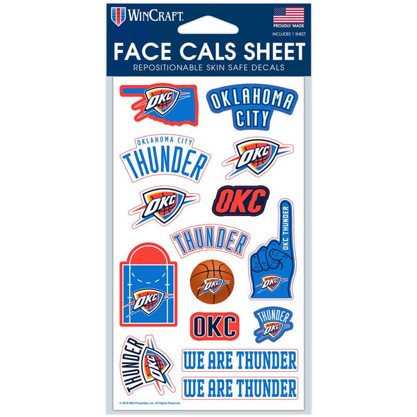 Oklahoma City Thunder Face Cals 4" x 7"
