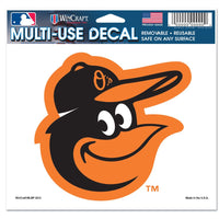 Baltimore Orioles Multi-Use Decal -Clear Bckrgd 5" x 6"