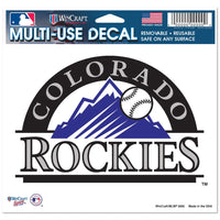 Colorado Rockies Multi-Use Decal -Clear Bckrgd 5" x 6"