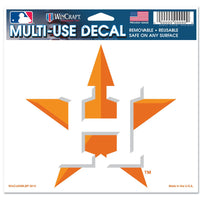 Houston Astros Multi-Use Decal -Clear Bckrgd 5" x 6"