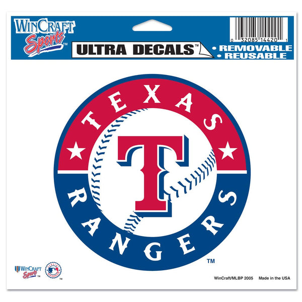 Texas Rangers Multi-Use Decal -Clear Bckrgd 5" x 6"