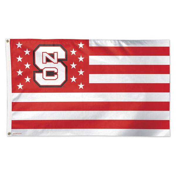 NC State Wolfpack / Stars and Stripes NCAA Flag - Deluxe 3' X 5'