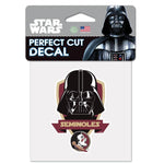 Wholesale-Florida State Seminoles / Star Wars Darth Vader Perfect Cut Color Decal 4" x 4"