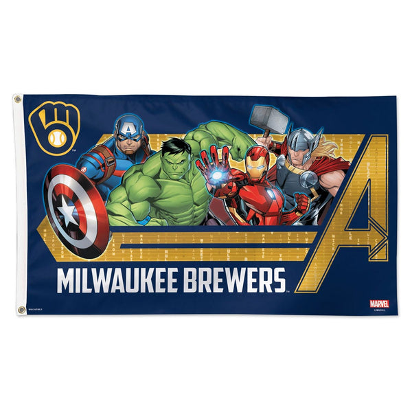 Milwaukee Brewers / Marvel (c) 2021 MARVEL Flag - Deluxe 3' X 5'