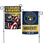 Milwaukee Brewers / Marvel (c) 2021 MARVEL Garden Flags 2 sided 12.5" x 18"