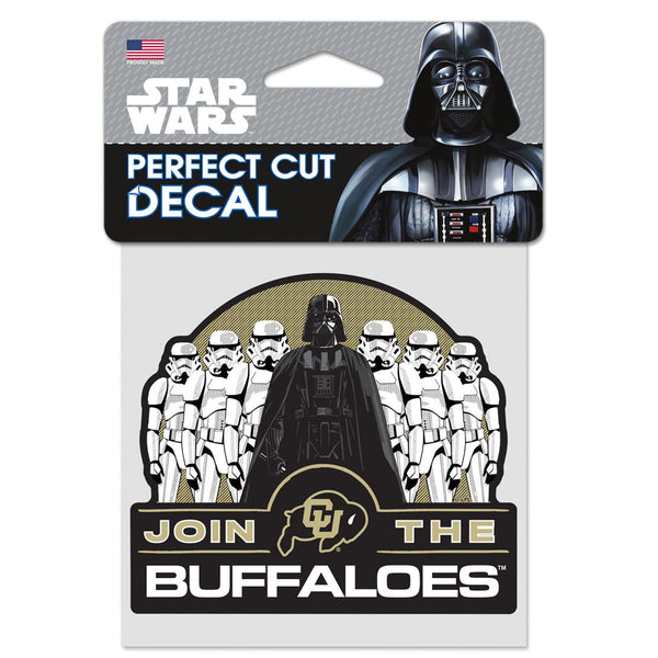 Colorado Buffaloes / Star Wars Darth Vader Perfect Cut Color Decal 4" x 4"