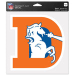 Denver Broncos / Classic Logo Retro Perfect Cut Color Decal 8" x 8"