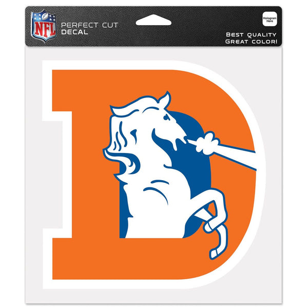 Denver Broncos / Classic Logo Retro Perfect Cut Color Decal 8" x 8"