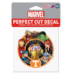 Wholesale-Tennessee Volunteers / Marvel (c) 2021 MARVEL Perfect Cut Color Decal 4" x 4"