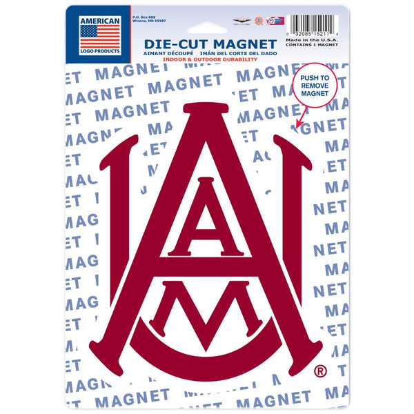 Alabama A&M Bulldogs Die Cut Logo Magnet 6.25" x 9"