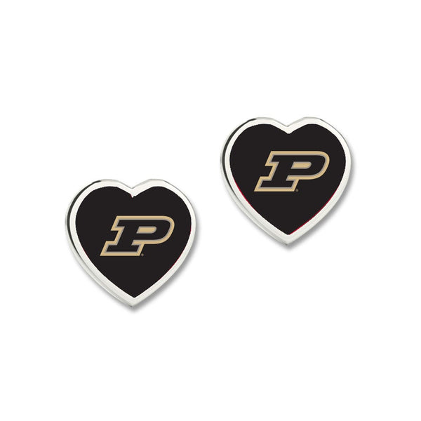 Purdue Boilermakers Earrings w/3D Heart