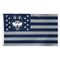 UConn Huskies / Stars and Stripes NCAA Flag - Deluxe 3' X 5'