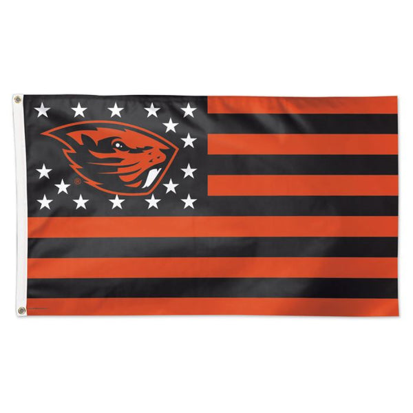 Wholesale-Oregon State Beavers / Stars and Stripes NCAA Flag - Deluxe 3' X 5'