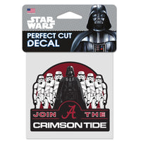Alabama Crimson Tide / Star Wars Darth Vader Perfect Cut Color Decal 4" x 4"