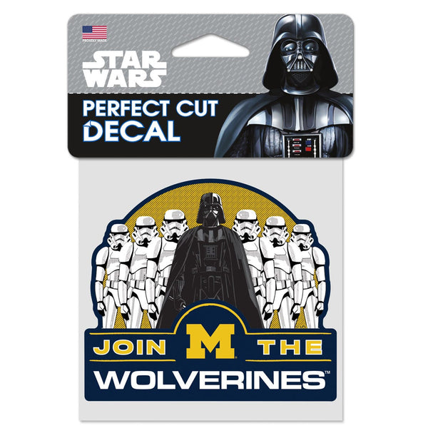 Michigan Wolverines / Star Wars Darth Vader AND STORM TROOPERS Perfect Cut Color Decal 4" x 4"