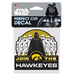 Iowa Hawkeyes / Star Wars Darth Vader Perfect Cut Color Decal 4" x 4"