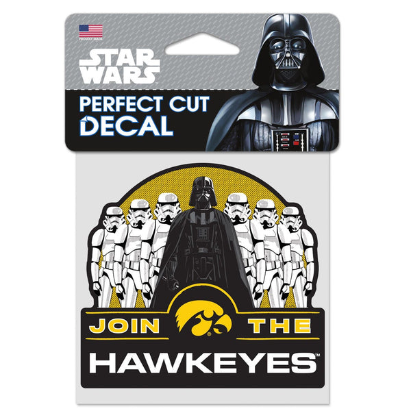 Iowa Hawkeyes / Star Wars Darth Vader Perfect Cut Color Decal 4" x 4"