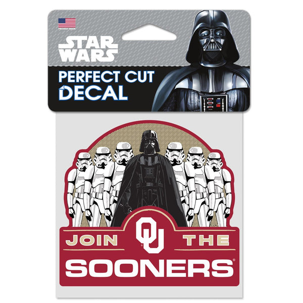 Oklahoma Sooners / Star Wars Darth Vader AND STORM TROOPERS Perfect Cut Color Decal 4" x 4"