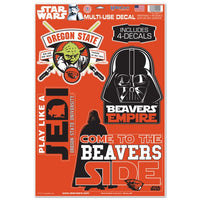 Wholesale-Oregon State Beavers / Star Wars Darth Vader &amp; Yoda Multi-Use Decal 11" x 17"