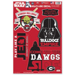 Wholesale-Georgia Bulldogs / Star Wars Darth Vader &amp; Yoda Multi-Use Decal 11" x 17"