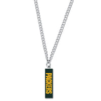 Green Bay Packers Necklace w/Charm Jewelry Card