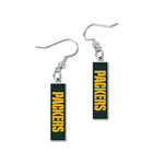 Green Bay Packers Earrings Jewelry Carded Round