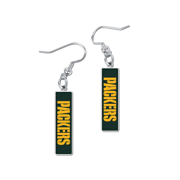 Green Bay Packers Earrings Jewelry Carded Round